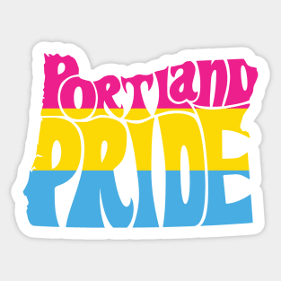 Portland Pride Festival - Pan Sexual - Oregon Silhouette - No BG Sticker